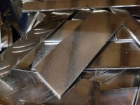 Aluminium Resposten gemischt (foliert und unfoliert) groß (100x20 bis 1000x150mm), Gewicht:  5 kg
