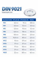 DIN 9021 Unterlegscheiben Edelstahl A4 Größe M30