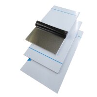 Aluminium, Materialstärke 1,0mm - einseitig foliert - Zuschnitt 200mm x 200mm