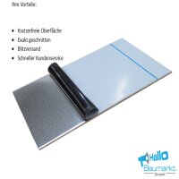 Aluminium, Materialstärke 1,0mm - einseitig foliert - Zuschnitt 200mm x 200mm