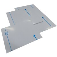 Aluminium, Materialstärke 1,0mm - einseitig foliert - Zuschnitt 300mm x 200mm