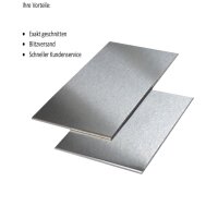 Aluminium, Materialstärke 1,0mm - einseitig foliert - Zuschnitt 500mm x 300mm