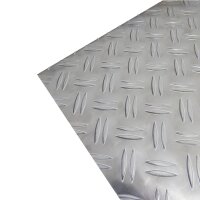 Riffelblech Alu Duett,  Stärke 2,5/4,0mm, Zuschnitt 300mm x 300mm