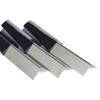 Edelstahlwinkel 2-seitig gebürstet und foliert, Stärke 1,0mm, Länge 500mm, Schenkel-Innenmaße 50mm x 20mm