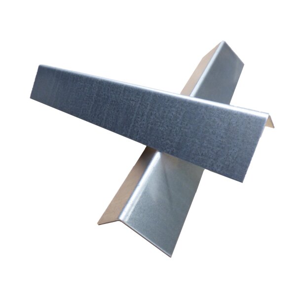 Stahlwinkel verzinkt, Stärke 1,5mm, Länge 750mm, Schenkel-Innenmaße  20mm x 20mm