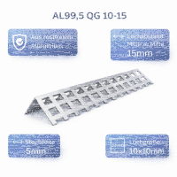 Lochblechblechwinkel Alu RV3-5 Materialstärke 1,5mm